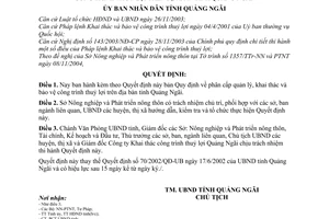 Quyết định 249/2004/QĐ-UB phân cấp quản lý khai thác bảo vệ công trình thuỷ lợi