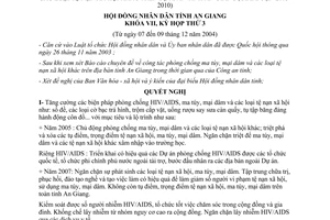 Nghị quyết 21/2004/NQ.HĐND7 phòng chống HIV/AIDS ma túy mại dâm An Giang