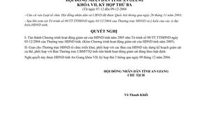 Nghị quyết 17/2004/NQ.HĐND7 Chương trình hoạt động giám sát Hội đồng nhân dân An Giang năm 2005