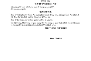 Quyết định 1310/QĐ-TTg  bổ sung thành viên Hội đồng Tư vấn chính sách tài chính, tiền tệ Quốc gia