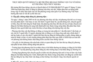 Hướng dẫn 756/2004/CĐS-PCVT đăng ký phương tiện thủy nội địa