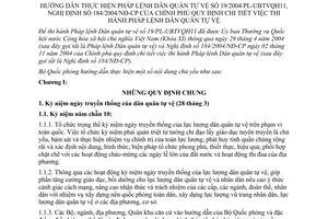 Thông tư 171/2004/TT-BQP hướng dẫn thực hiện Pháp lệnh dân quân tự vệ 19/2004/PL-UBTVQH11 Nghị định 184/2004/NĐ-CP