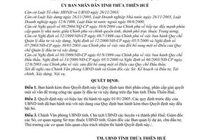 Quyết định 4252/2004/QĐ-UB quy định tạm thời phân công cấp giải quyết trong công tác quản lý đầu tư xây dựng