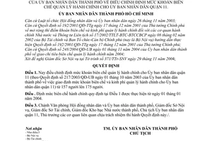 Quyết định 304/2004/QĐ-UB điều chỉnh định mức khoán biên chế quản lý hành chính Ủy ban nhân dân quận 11