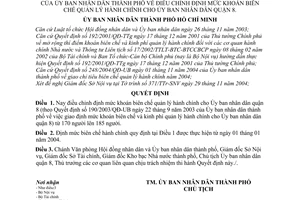 Quyết định 299/2004/QĐ-UB điều chỉnh định mức khoán biên chế quản lý hành chính Ủy ban nhân dân quận 8