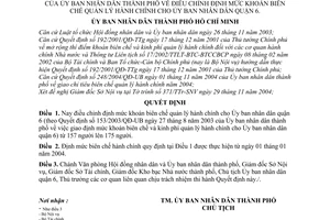 Quyết định 293/2004/QĐ-UB điều chỉnh định mức khoán biên chế quản lý hành chính Ủy ban nhân dân quận 6