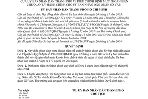 Quyết định 291/2004/QĐ-UB điều chỉnh định mức khoán biên chế quản lý hành chính Ủy ban nhân dân quận Gò Vấp