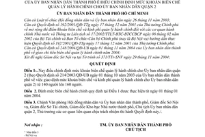 Quyết định 290/2004/QĐ-UB điều chỉnh định mức khoán biên chế quản lý hành chính Ủy ban nhân dân quận 2