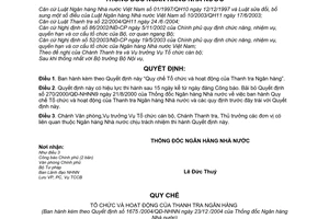 Quyết định 1675/2004/QĐ-NHNN Quy chế Tổ chức hoạt động Thanh tra Ngân hàng