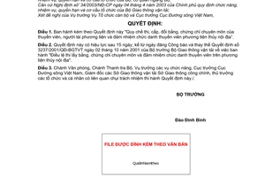 Quyết định 36/2004/QĐ-BGTVT Quy chế thi, cấp, đổi bằng, chứng chỉ thuyền viên, người lái đảm nhiệm thuyền viên phương tiện thủy nội địa