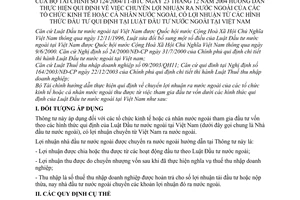 Thông tư 124/2004/TT-BTC hướng dẫn chuyển lợi nhuận ra nước ngoài tổ chức kinh tế cá nhân nước ngoài lợi nhuận đầu tư Việt Nam