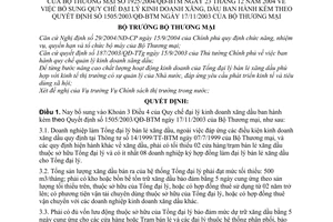 Quyết định 1925/2004/QĐ-BTM Quy chế đại lý kinh doanh xăng, dầu bổ sung 1505/2003/QĐ-BTM