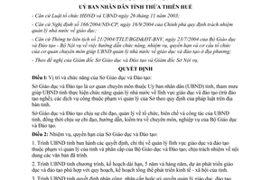 Quyết định 4334/2004/QĐ-UB chức năng nhiệm vụ quyền hạn cơ cấu Sở Giáo dục Đào tạo Thừa Thiên Huế

4334/2004/QĐ-UB ngày 23/12/2004 của UBND tỉnh về việc quy định chức năng, nhiệm vụ, quyền hạn và cơ cấu tổ chức của Sở Giáo dục và Đà