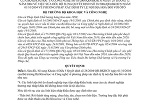 Quyết định 38/2004/QĐ-BKHCN phương pháp xác định tỷ lệ nội địa hoá ôtô sửa đổi 28/2004/QĐ-BKHCN