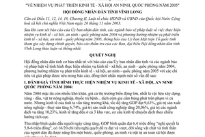 Nghị quyết 09/2004/NQ.HĐNDK7 phát triển kinh tế xã hội an ninh quốc phòng