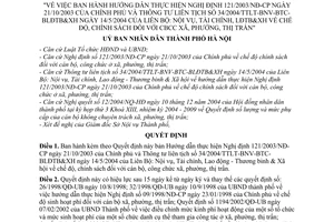 Quyết định 196/2004/QĐ-UB chế độ,chính sách CBCC xã, phường, thị trấn hướng dẫn Nghị định 121/2003/NĐ-CP,thông tư 34/2004/TTLT-BNV-BTC-BLĐTB&XH