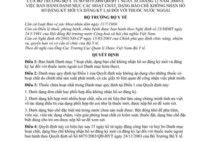 Quyết định 4819/2004/QĐ-BYT Danh mục  hoạt chất, dạng bào chế không nhận hồ sơ đăng ký mới đăng kí lại thuốc nước ngoài