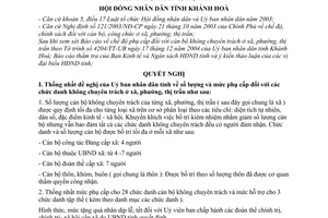 Nghị quyết 30/2004/NQ-HĐND4 số lượng mức phụ cấp chức danh không chuyên trách