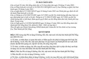 Quyết định 213/2004/QĐ-UB  mức thu quản lý sử dụng phí