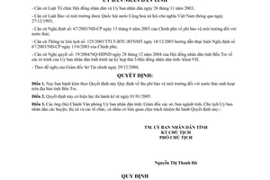 Quyết định 5148/2004/QĐ-UB thu phí bảo vệ môi trường nước thải sinh hoạt Bến Tre