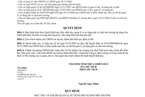 Quyết định 4581/2004/QĐ-UB thu quản lí sử dụng phí vệ sinh môi trường