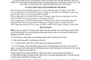 Quyết định 339/2004/QĐ-UB số lượng, chức danh,mức phụ cấp cán bộ không chuyên trách lương nghỉ hưu công tác, phường xã thị trấn