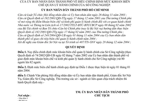 Quyết định 348/2004/QĐ-UB điều chỉnh định mức khoán biên chế quản lý hành chính Sở Công nghiệp