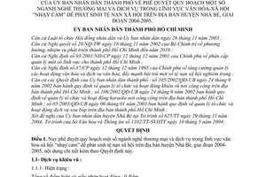 Quyết định 340/2004/QĐ-UB quy hoạch ngành nghề thương mại dịch vụ lĩnh vực VHXH "nhạy cảm" dễ phát sinh tệ nạn huyện Nhà Bè,2004-2005