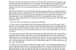 Chỉ thị 33/2004/CT-UB tăng cường công tác phòng, chống dịch cúm gia cầm