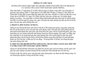 Thông tư liên tịch 41/2004/TTLT-BGDĐT-BTC-BQP-BLĐTBXH thực hiện chế độ chính sách cán bộ quản lý giảng viên giáo viên giáo dục quốc phòng