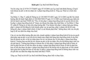 Công văn 01TCT/PCCS hạch toán khoản án phí và lãi trả chậm do vi phạm hợp đồng kinh tế