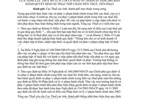 Công văn 31/TCT/PCCS Quyết định xử phạt nộp chậm tiền, tiền phạt