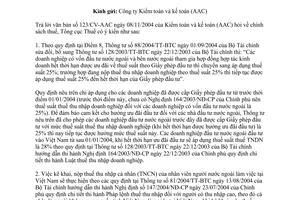 Công văn 96 TCT/ĐTNN chính sách thuế