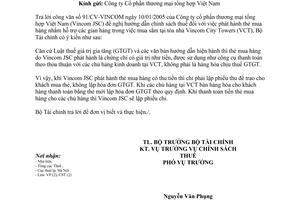 Công văn 593/TC-CST thuế giá trị gia tăng việc phát hành thẻ mua hàng