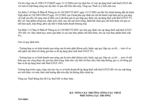 Công văn 258TCT/DNK áp dụng thuế suất thuế giá trị gia tăng hàng nông sản sấy khô và qua chế biến tẩm ướp