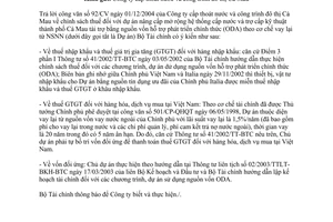 Công văn 802/TC-CST thuế  dự án sử dụng vốn ODA