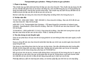 Tiêu chuẩn Việt Nam TCVN 7389:2004 (ISO 13341 : 1997) về Chai chứa khí di động - Lắp van vào chai chứa khí do Bộ Khoa học và Công nghệ ban hành