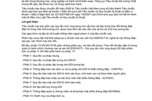 Tiêu chuẩn quốc gia TCVN ISO 9735-7:2004 (ISO 9735-7 : 2002) về Trao đổi dữ liệu điện tử trong quản lý hành chính, thương mại và vận tải (EDIFACT) - Các quy tắc cú pháp mức ứng dụng (số hiệu phiên bản cú pháp: 4, số hiệu phát hành cú pháp: 1) - Phần 7: Quy tắc an ninh EDI lô (tính bảo mật)