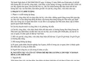 Thông tư liên tịch 08/2005/TT-BNV-BTC hướng dẫn chế độ trả lương làm việc vào ban đêm thêm giờ cán bộ công chức viên chức