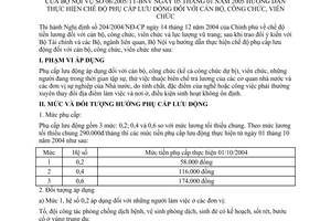 Thông tư 06/2005/TT-BNV hướng dẫn thực hiện chế độ phụ cấp lưu động CBCNVC
