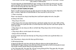 Thông tư 07/2005/TT-BLĐTBXH quản lý lao động tiền lương thu nhập công ty nhà nước hướng dẫn thực hiện Nghị định 206/2004/NĐ-CP