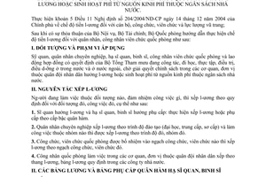 Thông tư 05/2005/TT-BQP thực hiện chế độ tiền lương quân nhân công nhân viên chức quốc phòng hưởng lương sinh hoạt phí nguồn kinh phí thuộc NSNN