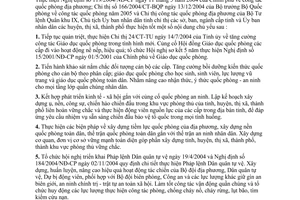 Chỉ thi 02/2005/CT-UB công tác quốc phòng địa phương An Giang