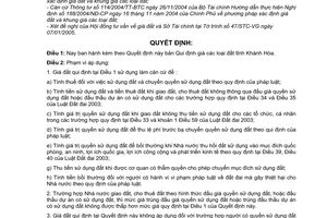 Quyết định 03/2005/QĐ-UB  giá các loại đất