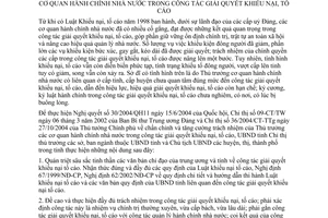 Chỉ thị 05/2005/CT-UB chấn chỉnh tăng cường trách nhiệm Thủ trưởng cơ quan hành chính nhà nước công tác giải quyết khiếu nại tố cáo