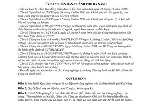 Quyết định 09/2005/QĐ-UB  quản lý vật liệu nổ công nghiệp trên địa bàn thành phố Đà Nẵng