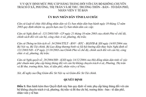 Quyết định 10/2005/QĐ-UBND phụ cấp hàng tháng cán bộ không chuyên trách xã y tế Lai Châu