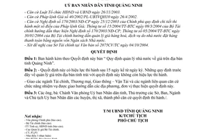 Quyết định 265/2005/QĐ-UB quản lý nhà nước giá trên địa bàn tỉnh Quảng Ninh