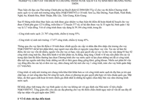 Hướng dẫn 127/NHCS-NVTD 2005 nghiệp vụ cho vay chương trình nước sạch vệ sinh môi trường nông thôn