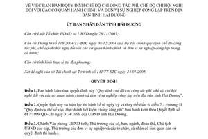 Quyết định 405/2005/QĐ-UBND Quy định chế độ chi công tác phí hội nghị